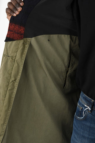 Cappotto Con Dettagli Tartan e Cappuccio 