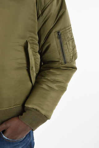 Reversible Down Jacket with Bottom Drawstring 