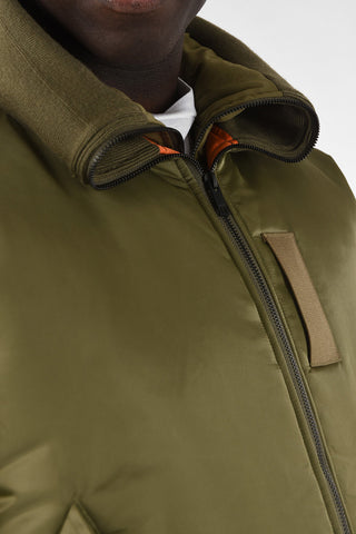 Reversible Down Jacket with Bottom Drawstring