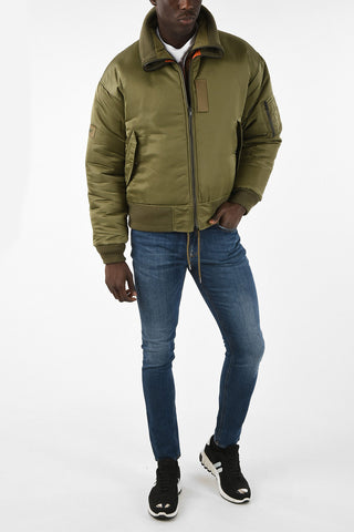 Reversible Down Jacket with Bottom Drawstring