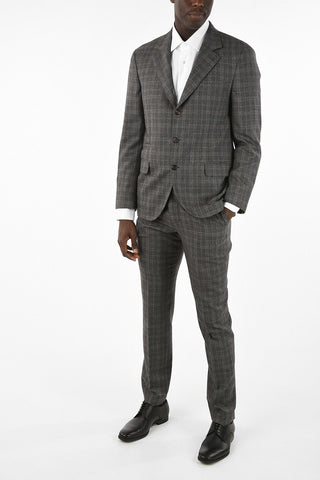 Virgin Wool Two Button Suit With Regular Lapels