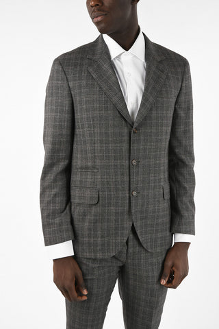 Virgin Wool Two Button Suit With Regular Lapels