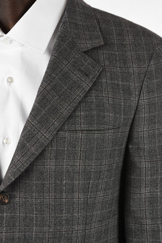 Virgin Wool Two Button Suit With Regular Lapels