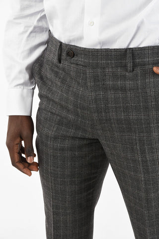 Virgin Wool Two Button Suit With Regular Lapels