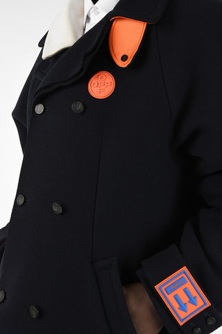 Double Fabric OMEA Jetted Pocket Coat with Center vent