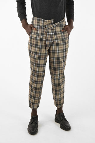 WORLDS END Wool PIRATE plaid pants