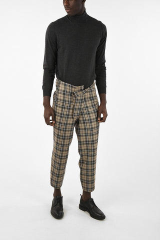 WORLDS END Wool PIRATE plaid pants