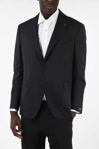 Wool 2 Button Blazer With Two Back Slits