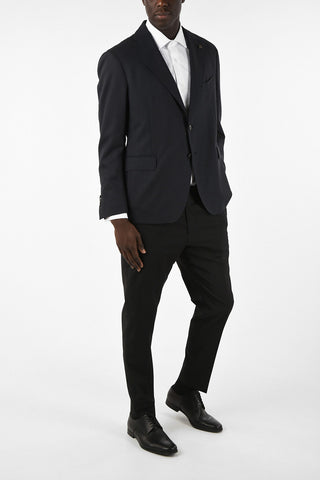 Wool 2 Button Blazer With Two Back Slits