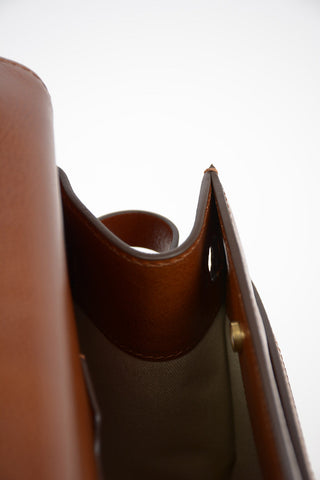 Leather Top Handle Bag SICILY 58 With Canvas Details and Removable Shoulder Strap 