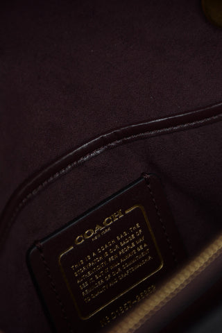 Leather Shoulder Bag with Outer Pocket