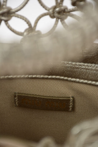 Straw Bucket Bag With Braided Leather Handles