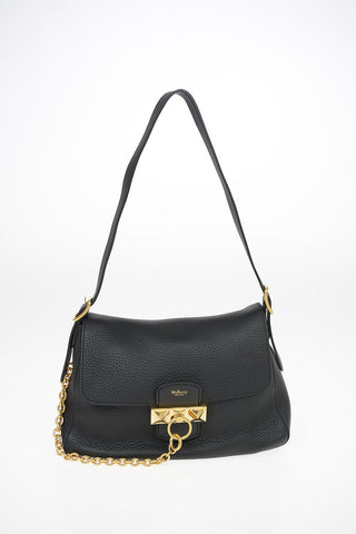 Leather Hobo Bag KEELEY with Chain Detail