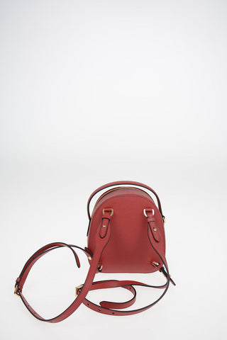 Leather Mini Backpack with Removable Shoulder Straps
