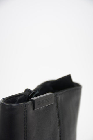 Leather STRAPPED Texan Boots with Inner Zip Closure 3cm