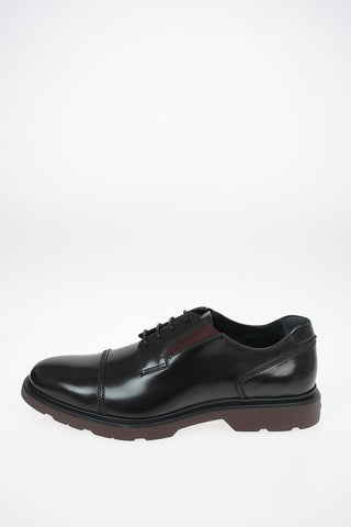 Stringate Derby H393 in Pelle Spazzolata