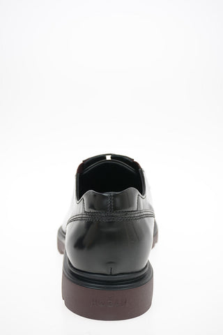 Stringate Derby H393 in Pelle Spazzolata