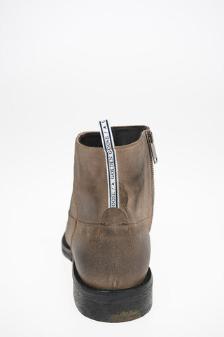 Suede Texan Boots with Inner Zip Closure