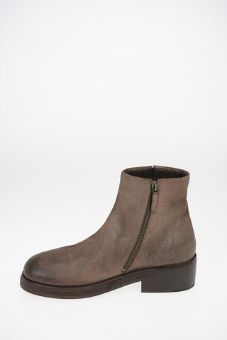 Vintage Effect Suede TOZZO Booties with Side Zip Closure