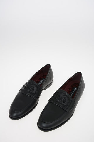 Leather KING CITY Loafers with Embroidery