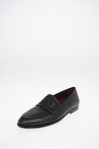 Leather KING CITY Loafers with Embroidery