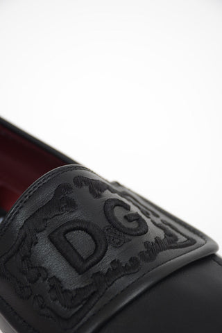 Leather KING CITY Loafers with Embroidery