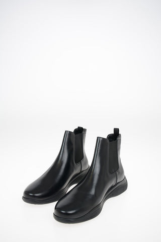 Brushed Leather Chelsea Boots