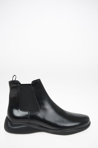 Brushed Leather Chelsea Boots