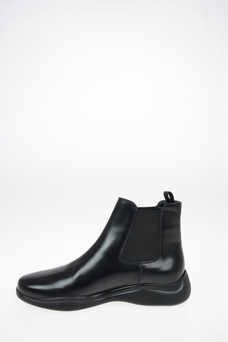 Brushed Leather Chelsea Boots