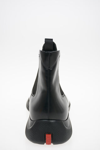 Brushed Leather Chelsea Boots
