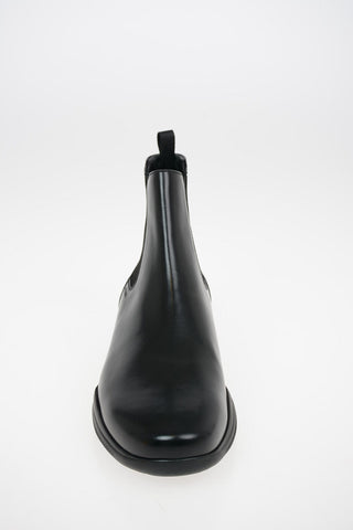 Brushed Leather Chelsea Boots