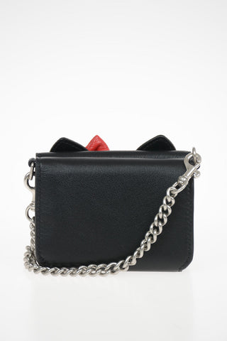 Leather Mini Wallet HELLO KITTY With Removable Shoulder Strap 