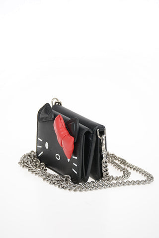 Leather Mini Wallet HELLO KITTY With Removable Shoulder Strap 