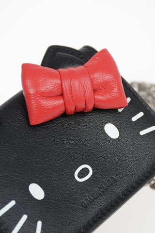 Leather Mini Wallet HELLO KITTY With Removable Shoulder Strap 