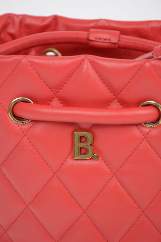 Borsa Secchiello in Pelle Trapuntata Con Tracolla Removibile 