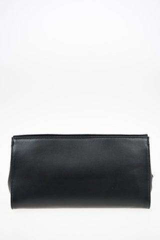 Soft Leather Clutch with Removable Shoulder Chain
