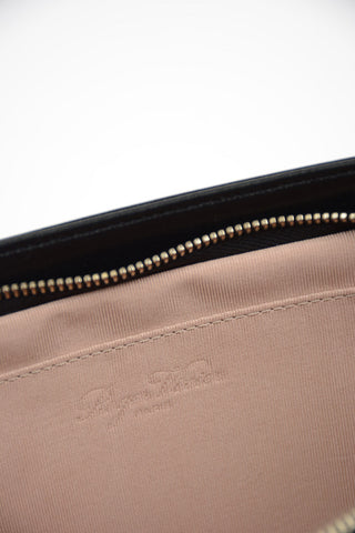 Soft Leather Clutch with Removable Shoulder Chain