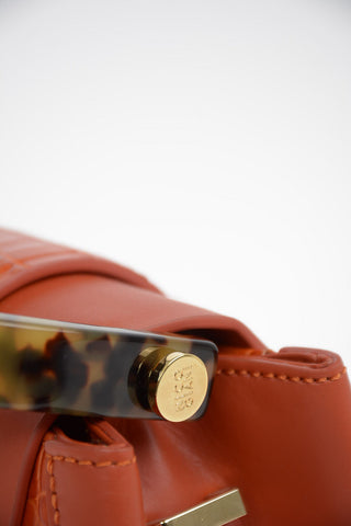 Printed Leather MYRIA MINI Top Handle Bag with Removable Shoulder Strap