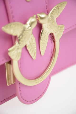 Leather Mini LOVE SIMPLY 4 Shoulder Bag with Jewel Closure