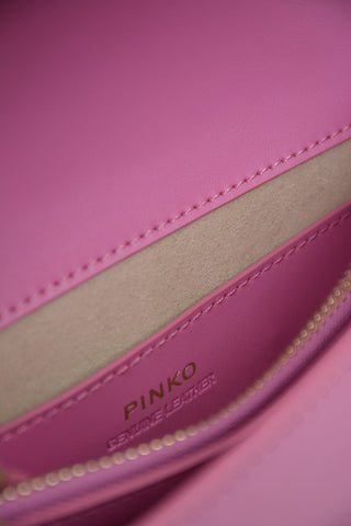 Leather Mini LOVE SIMPLY 4 Shoulder Bag with Jewel Closure