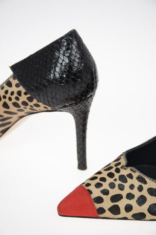 Ponyskin Pumps with Stiletto Hell 8.5 cm