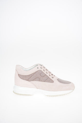 Leather INTERACTIVE Sneakers with Lurex Details