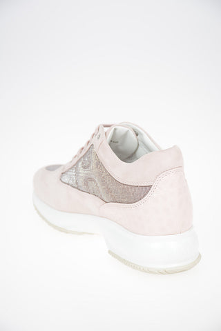 Leather INTERACTIVE Sneakers with Lurex Details