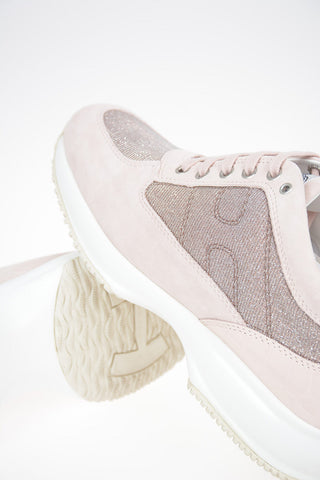 Leather INTERACTIVE Sneakers with Lurex Details