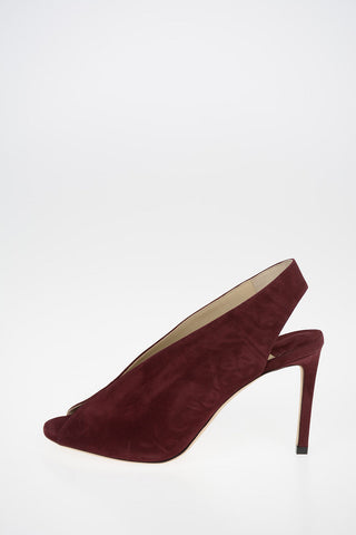 Suede SHAR Open Toe with Stiletto Heel 10 cm