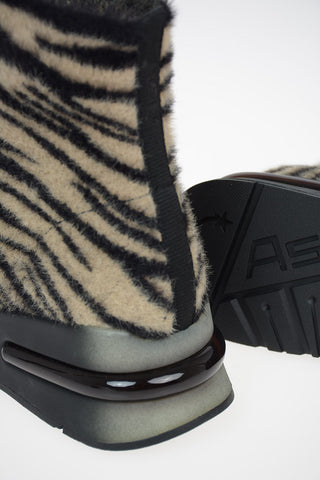 Sneakers KING Pull on in Tessuto Stampato Zebrato 
