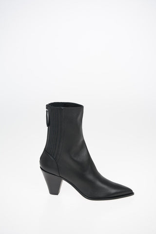 Leather SAINT HONORE' Ankle boots with Cone Hell 8 cm