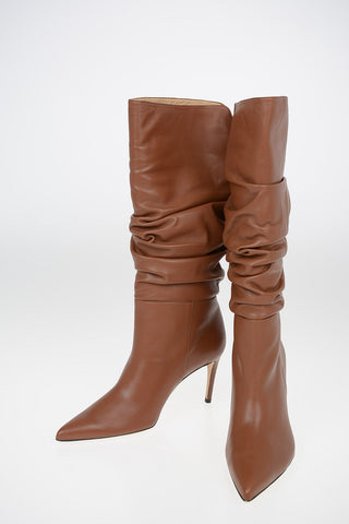 Leather Knee High Boots with Stiletto Hell 9.5 cm