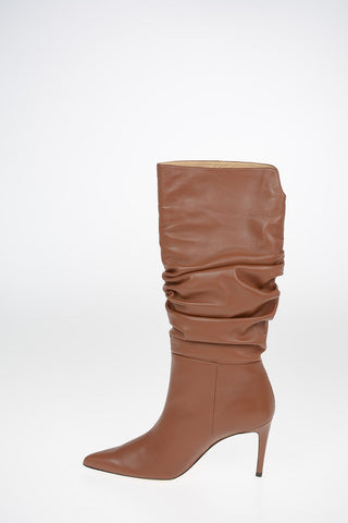 Leather Knee High Boots with Stiletto Hell 9.5 cm
