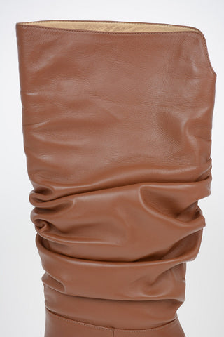 Leather Knee High Boots with Stiletto Hell 9.5 cm